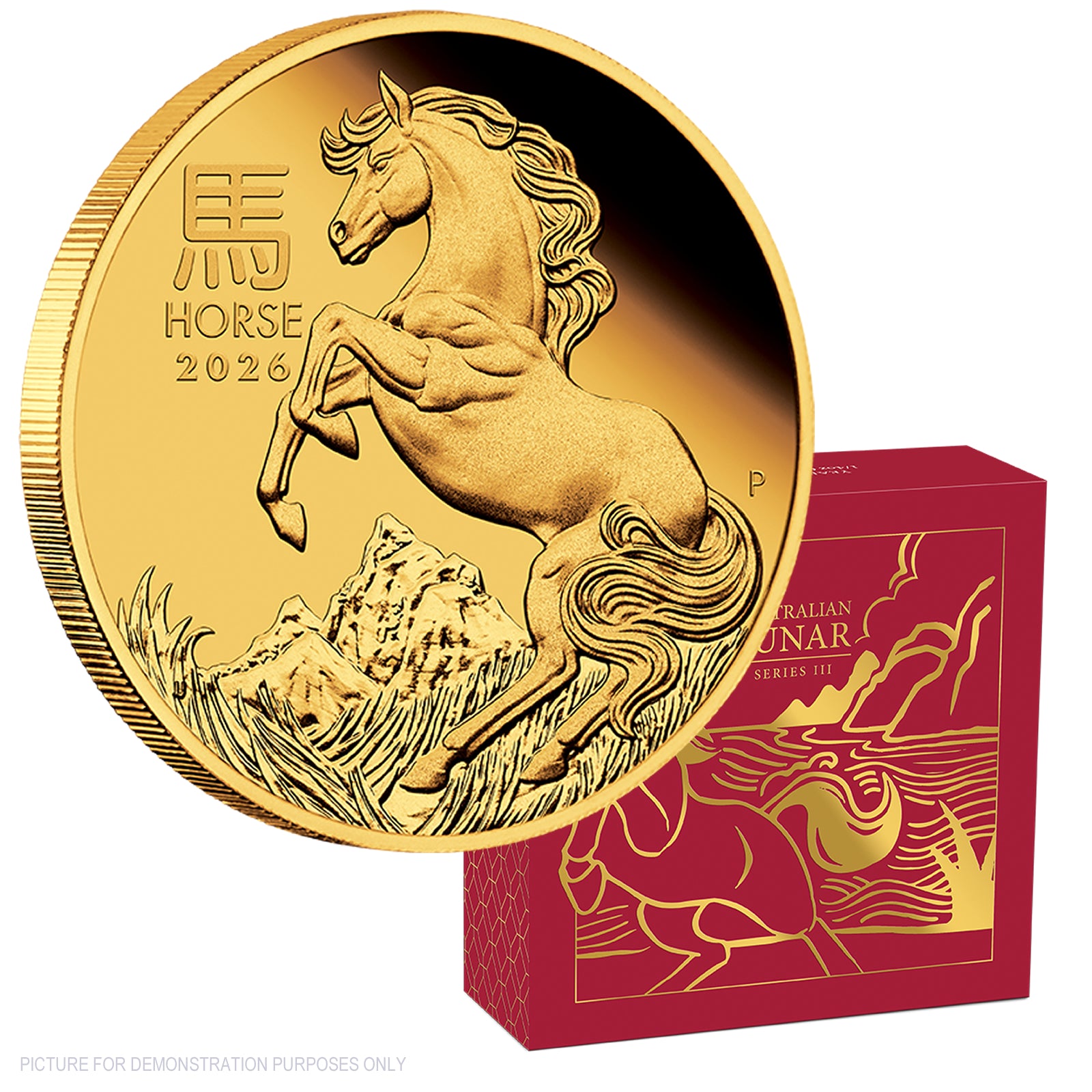 2026 Perth Mint Year of the Horse Australian Lunar Series III - 1/4oz Gold Proof Coin